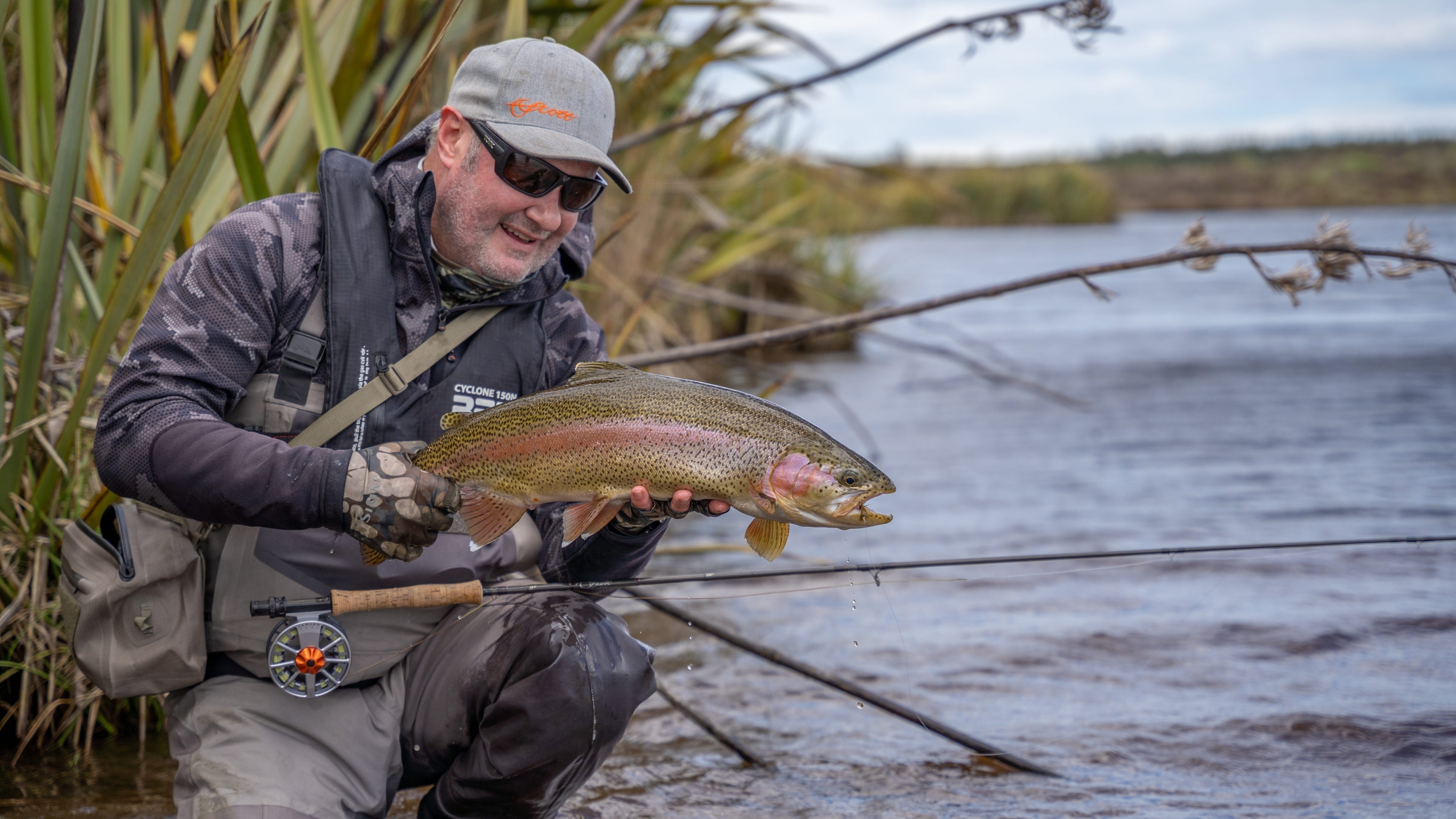 Andrew Harding fly fishing Lake Otamangakau, Taupo, New Zealand