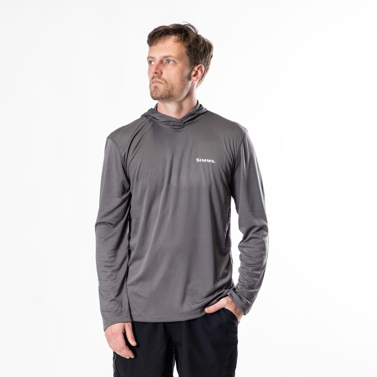 Simms UPF50 Solar Tech Graphic Hoody | Bluefin Tuna