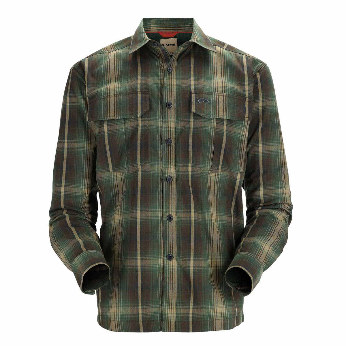 Simms Coldweather Shirt - Forest Hickory Plaid