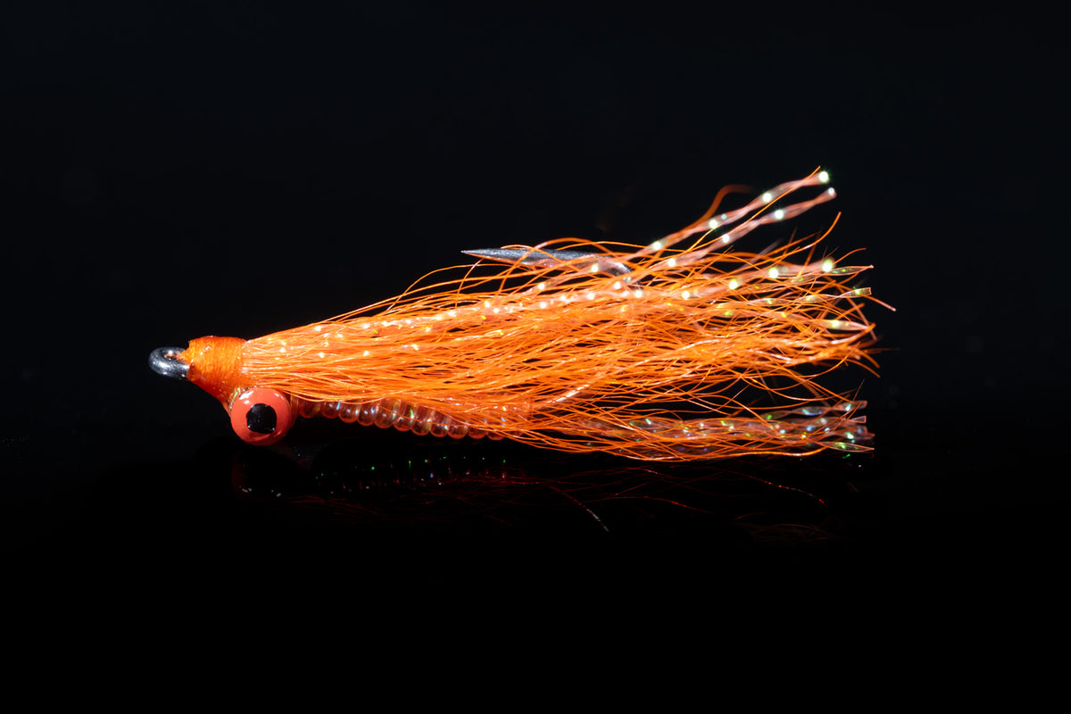 Crazy Charlie Lead Eye - Orange Salt Fishing Fly | Manic Fly Collection