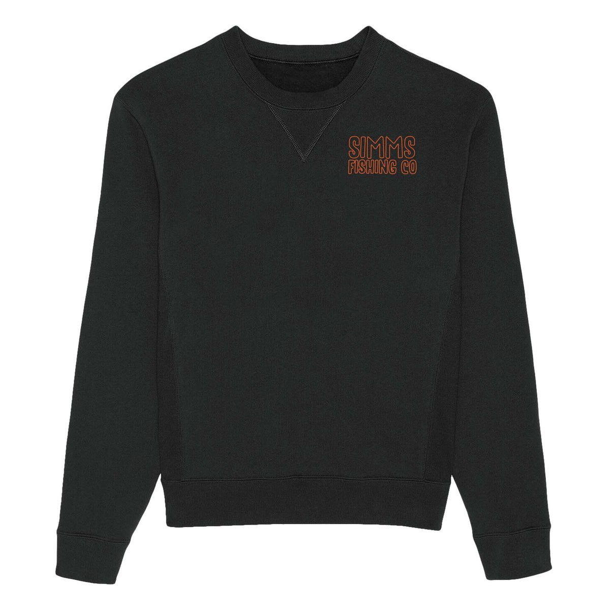 Crew Sweatshirt Logo Black Front