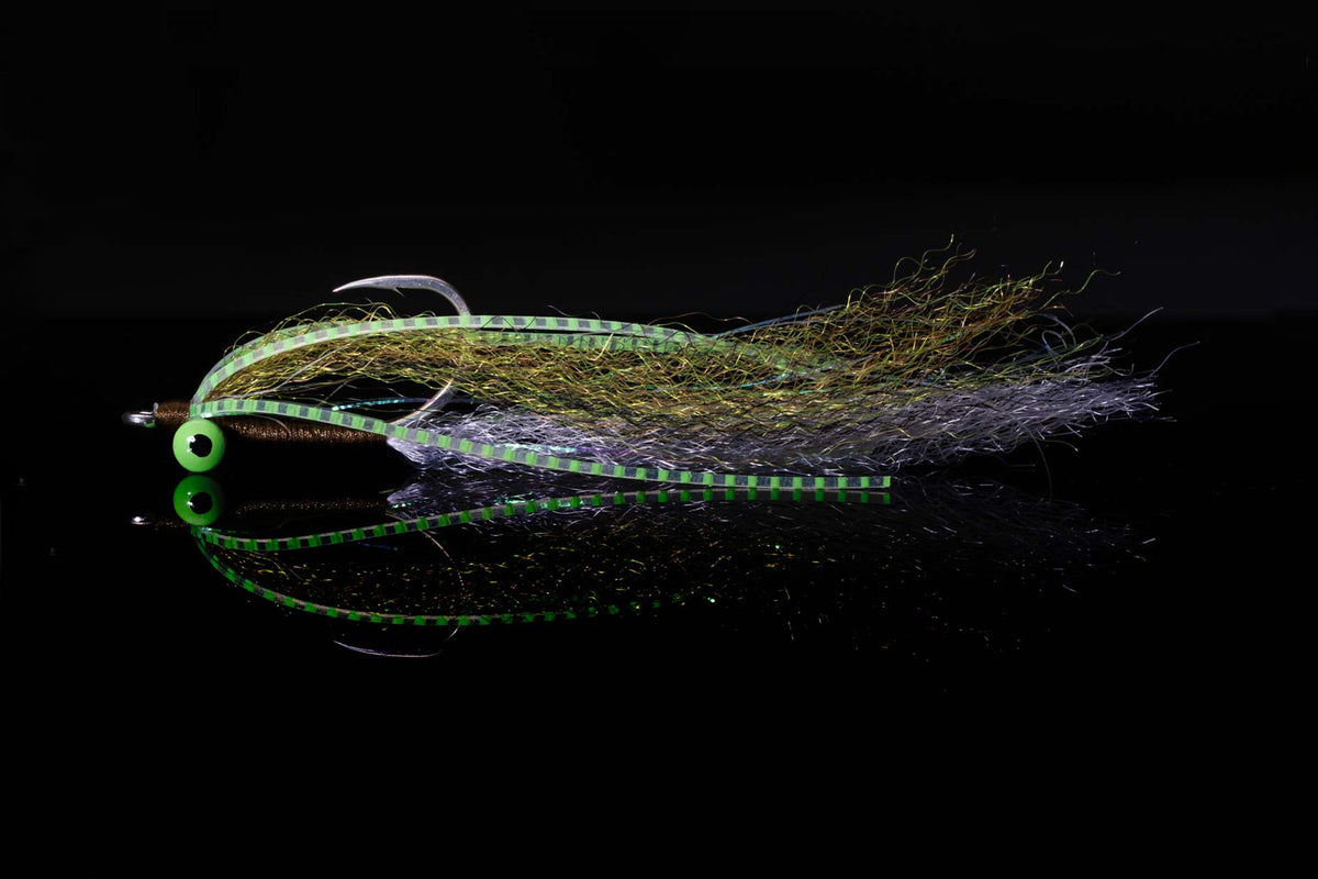 Nitro Clouser Olive White Fishing Fly | Manic Fly Collection
