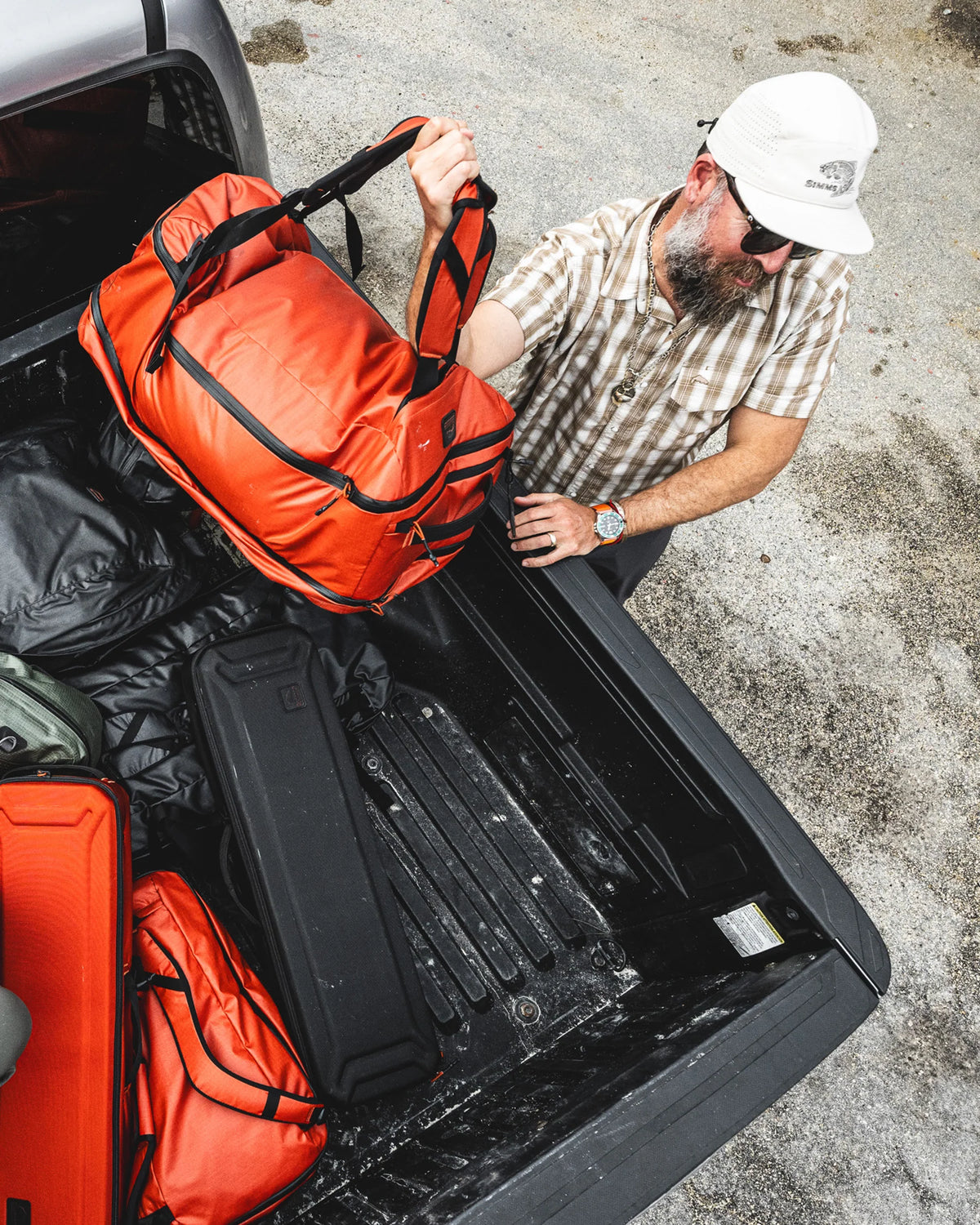 Simms Tailwind Duffel Bag 50L | Simms Orange