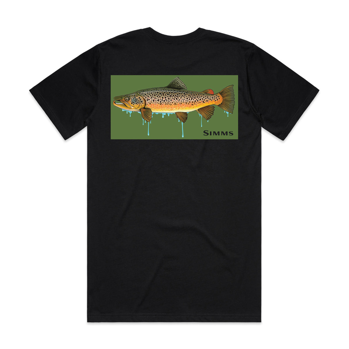 Simms S26 Artist Tee | Brown Trout - Black