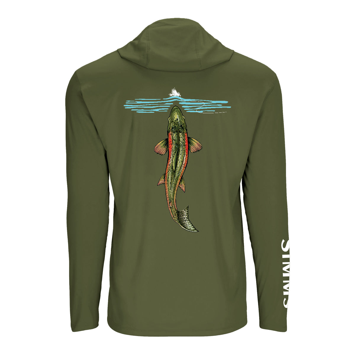 Simms S26 Artist Solartech Hoody | Rainbow Rise - Olive