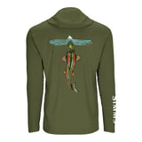 Simms S26 Artist Solartech Hoody | Rainbow Rise - Olive