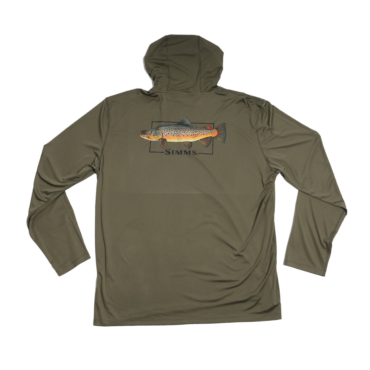 Simms M's Solartech Hoody - Brown Trout - Olive (SAMPLE)