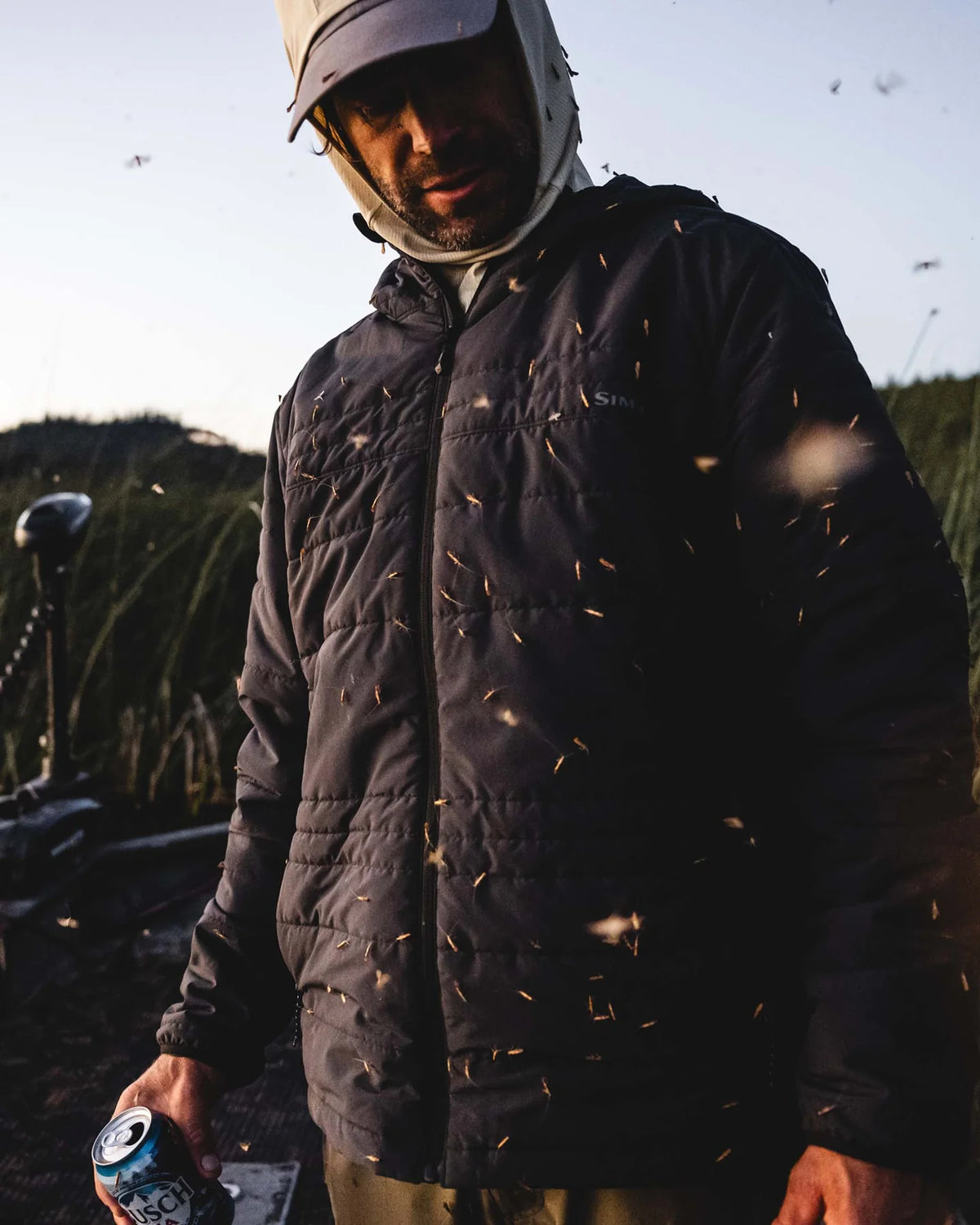 Simms M's Fall Run Insulated Hooded Jacket - Black (SAMPLE)