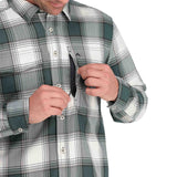 Simms Guide Flannel Shirt | Forest White Buffalo