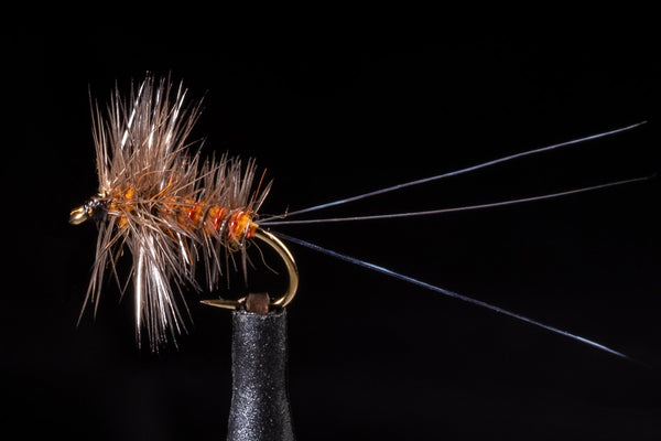 Palmered Spinner Orange | Manic Fly Collection