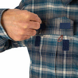 simms coldweather shirt atlantis steel plaid pocket