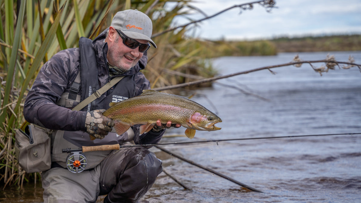 Andrew Harding fly fishing Lake Otamangakau, Taupo, New Zealand