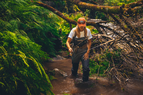 Elsa Outside and her Simms G3 Wader review