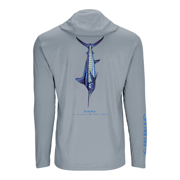 Simms S25 Artist Solartech Hoody | Blue Marlin Light Blue