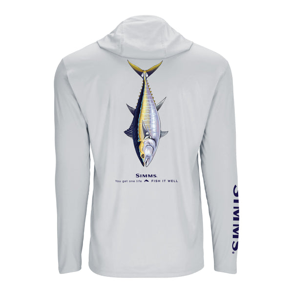 Simms S25 Artist Solartech Hoody | Bluefin Tuna - Light Grey