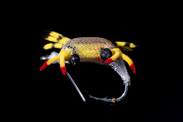 Alphlexo Crab - Clear Yellow Fishing Fly | Manic Fly Collection
