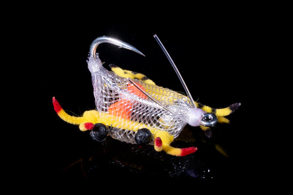 Alphlexo Crab - Clear Yellow Fishing Fly | Manic Fly Collection