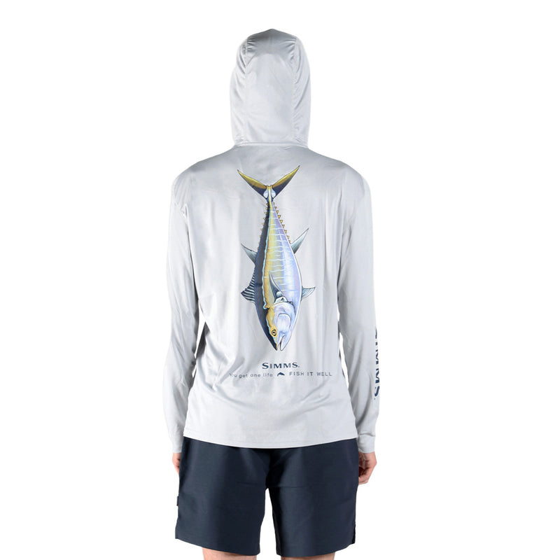 Simms S25 Artist Solartech Hoody | Bluefin Tuna - Light Grey