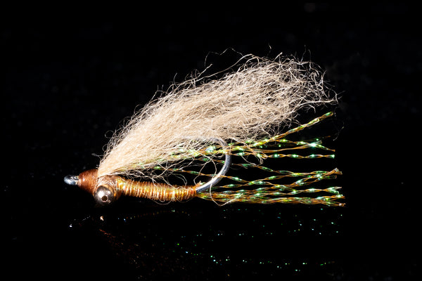 Christmas Cracker Bead Chain Eye - Tan Fishing Fly | Manic Fly Collection