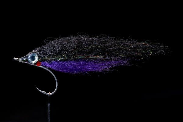 Flashy Profile Black Purple Fishing Fly | Manic Fly Collection