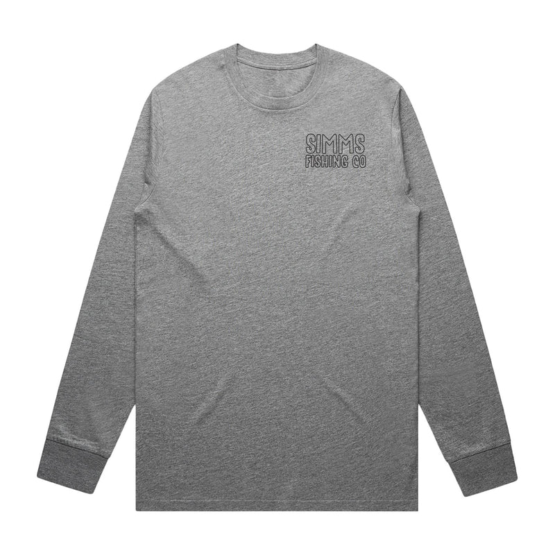 Simms Long Sleeve Tee Kingfish Grey Front