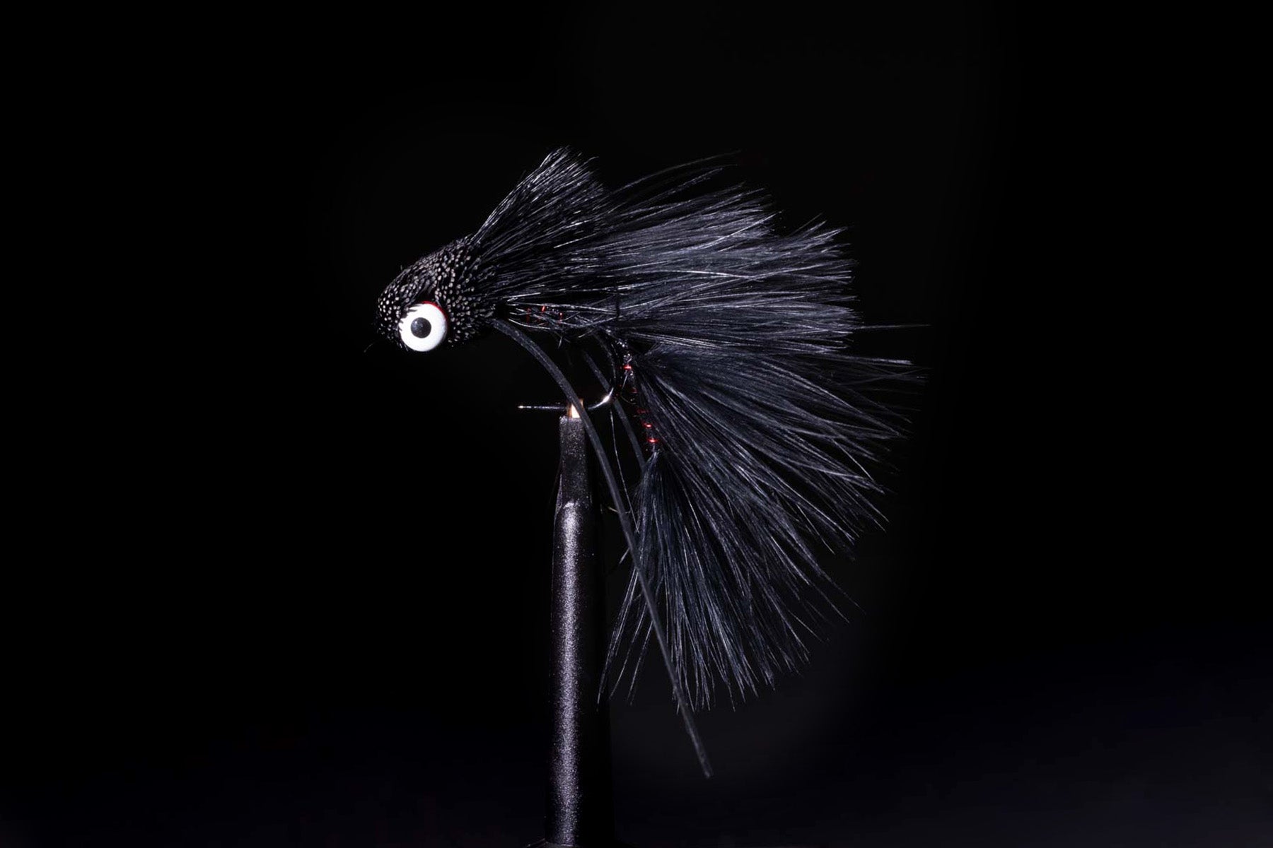 Galloups Micro Dungeon Black Fishing Fly | Manic Fly Collection