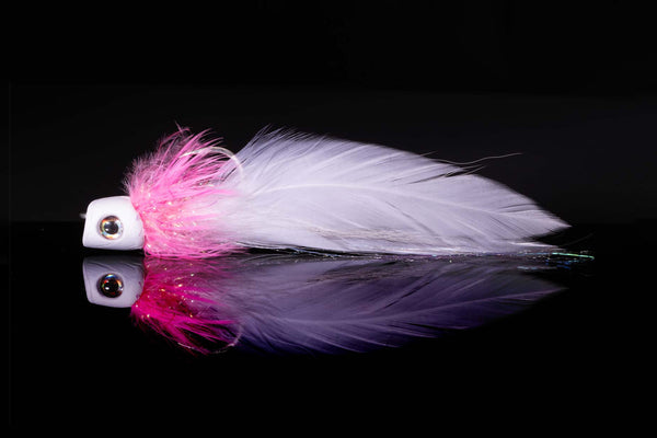 Strykers Poppin Peanut Fishing Fly |  Pink/White