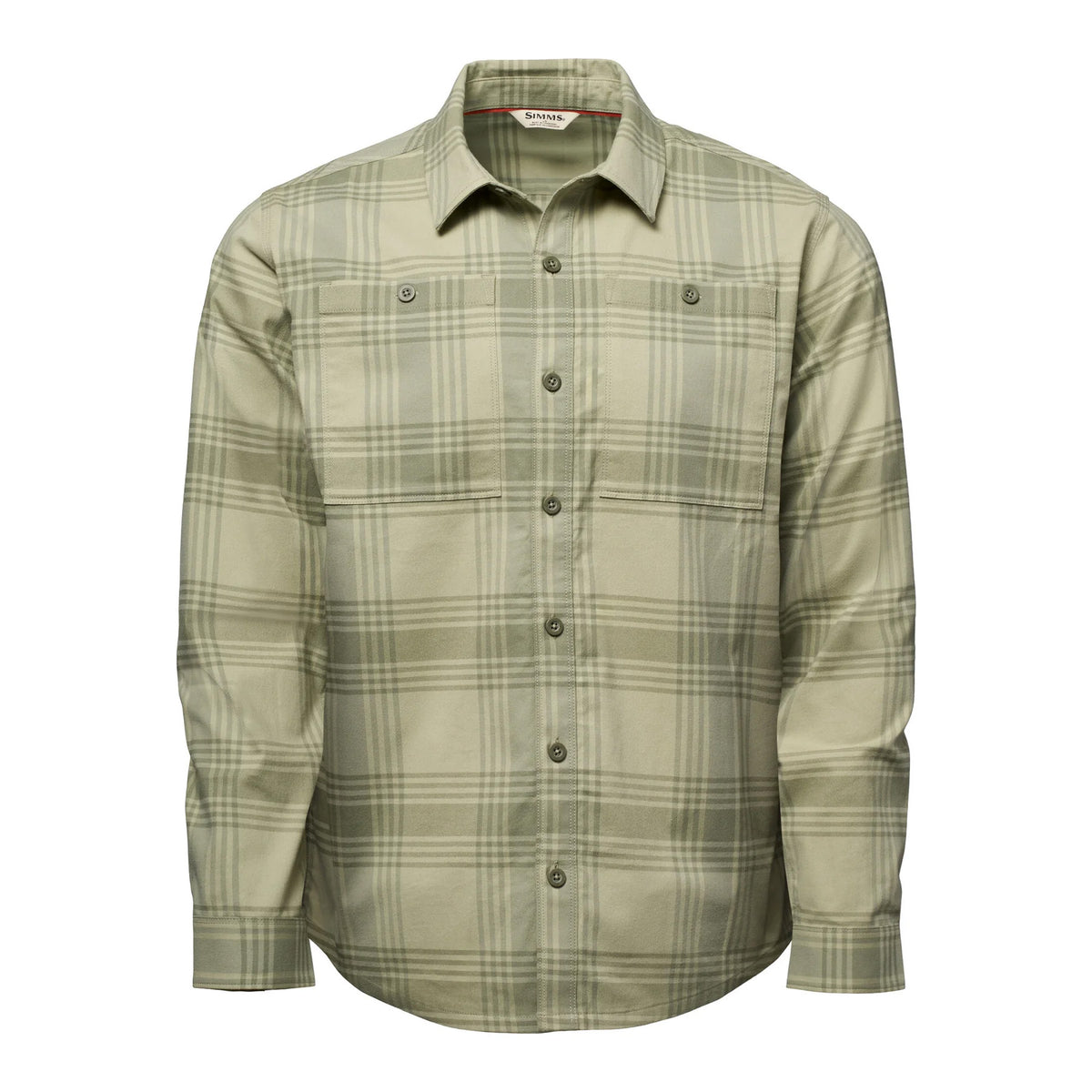 Simms M's Tailout Flannel - Louie Plaid - Willow (SAMPLE)