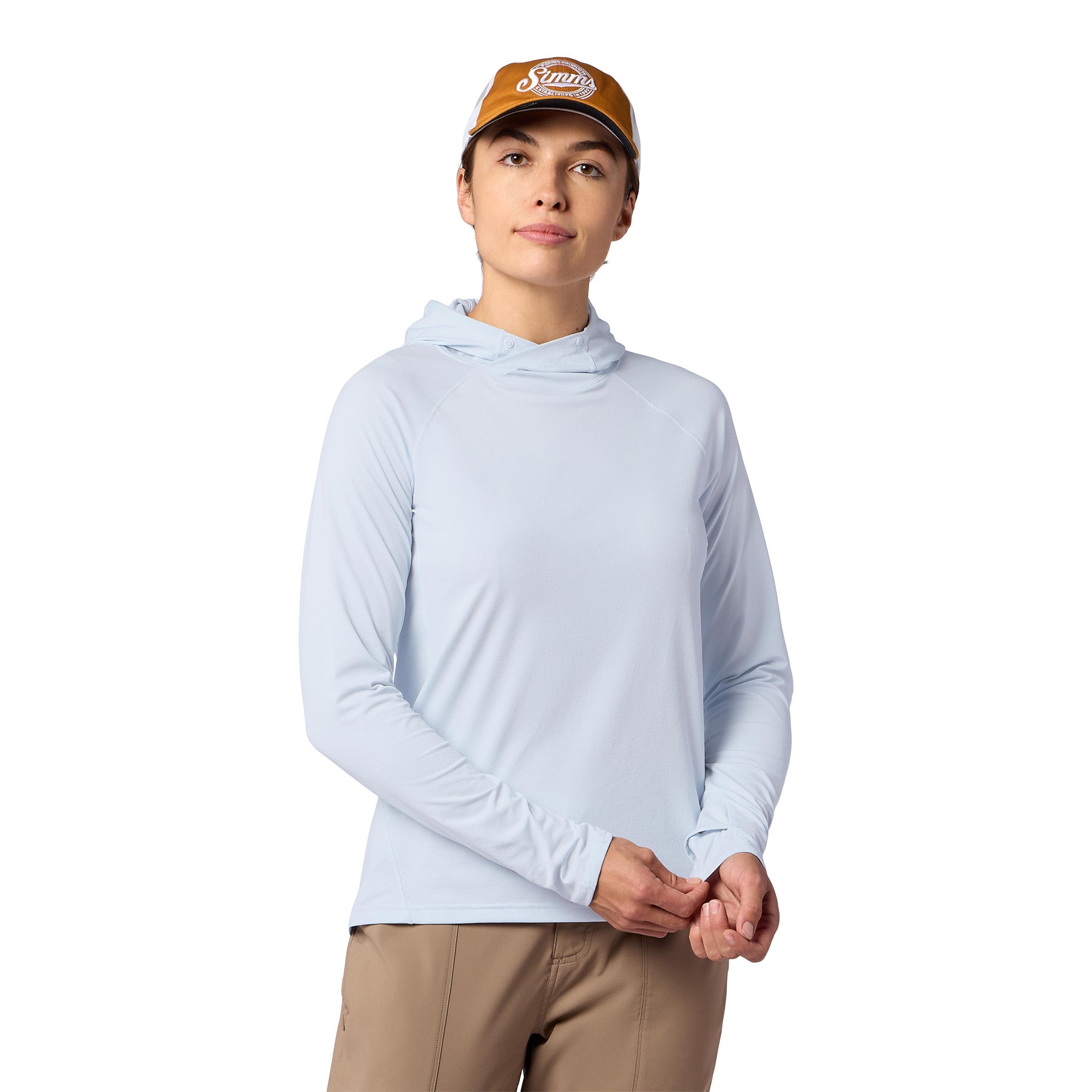 Simms Womens SolarFlex UPF50 Hoody | Bimini Blue