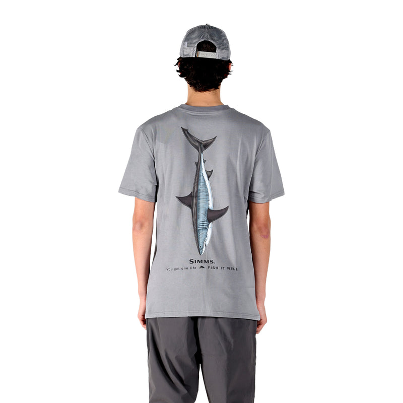 Simms S25 Artist Tee | Great White Shark- Mid Grey