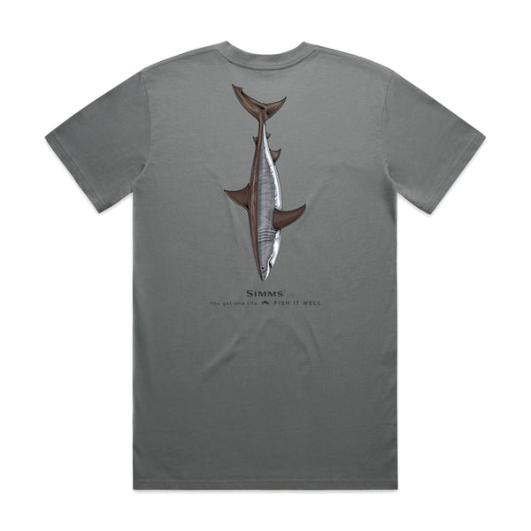 Simms S25 Artist Tee | Great White Shark- Mid Grey