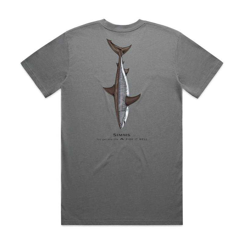 Simms S25 Artist Tee | Great White Shark- Mid Grey
