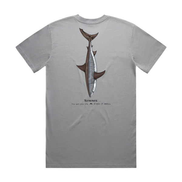 Simms S25 Artist Tee | Great White Shark- Mid Grey