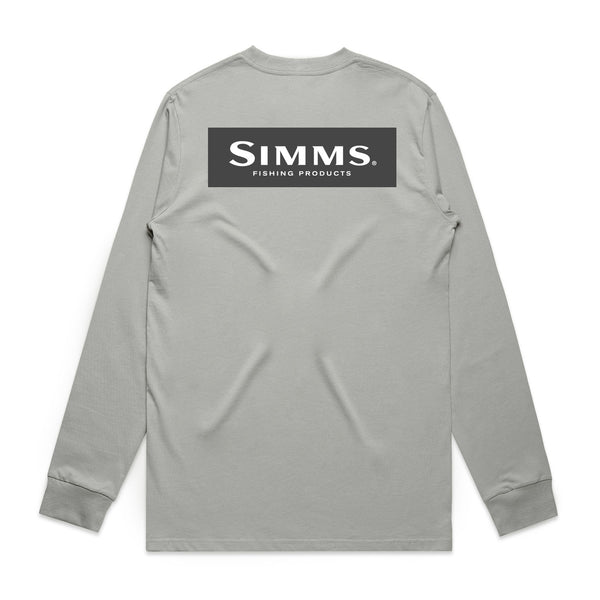 Simms F26 LS Logo Tee | Grey – Manic Tackle Project