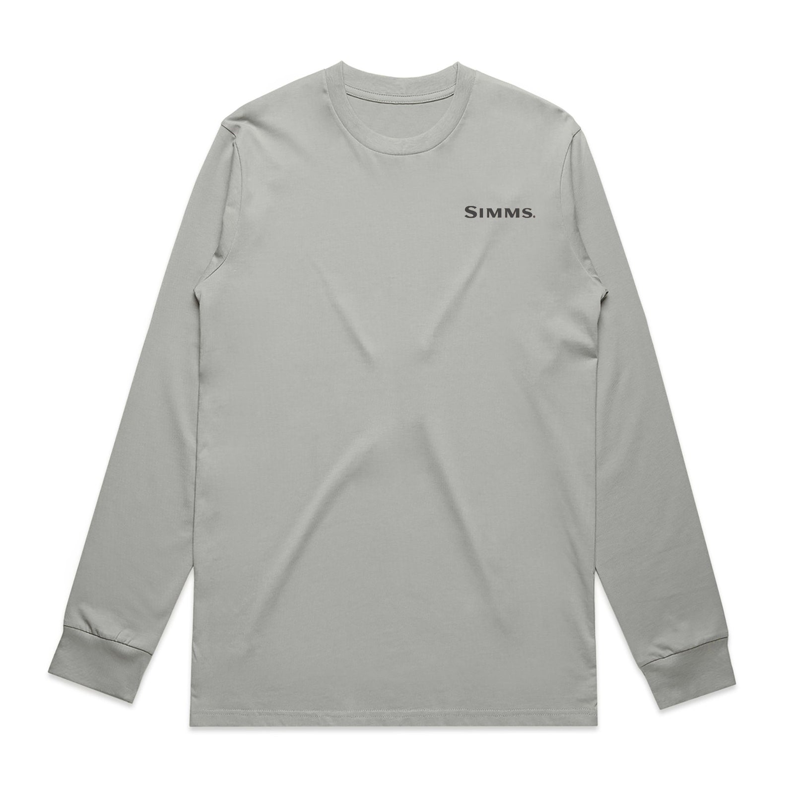 Simms F26 LS Logo Tee | Grey – Manic Tackle Project