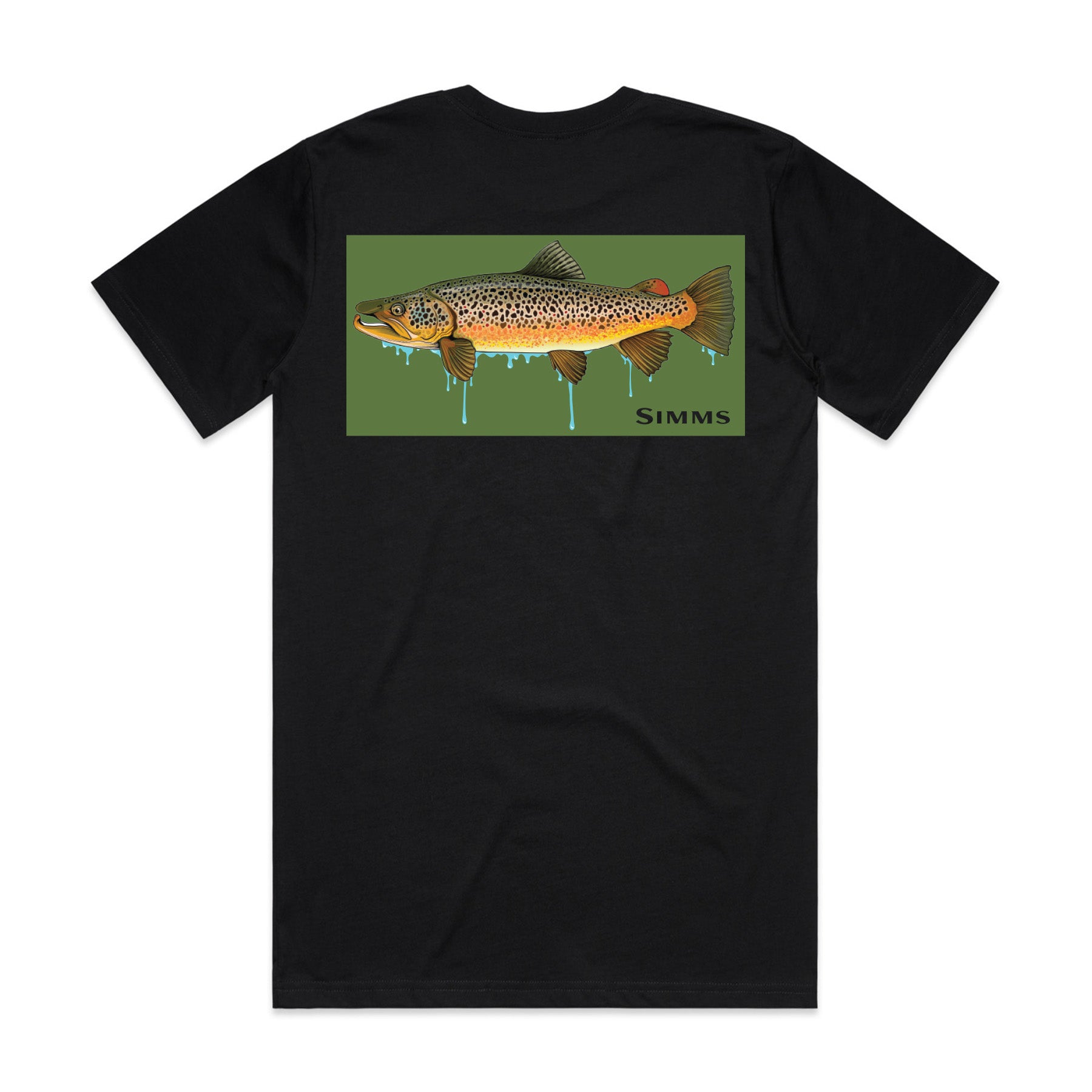 Simms S26 Artist Tee | Brown Trout - Black
