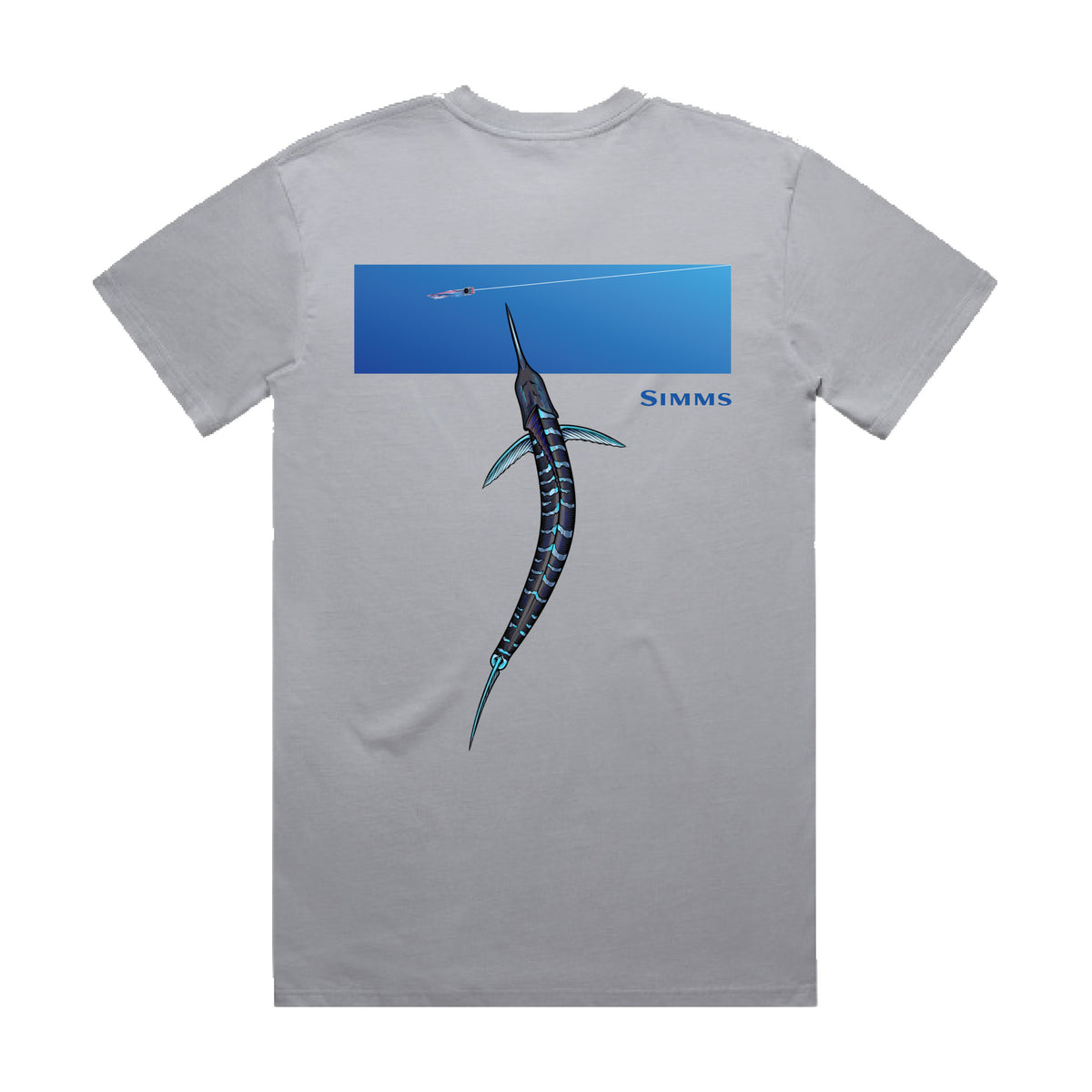 Simms Marlin Birds Eye Tee - Grey