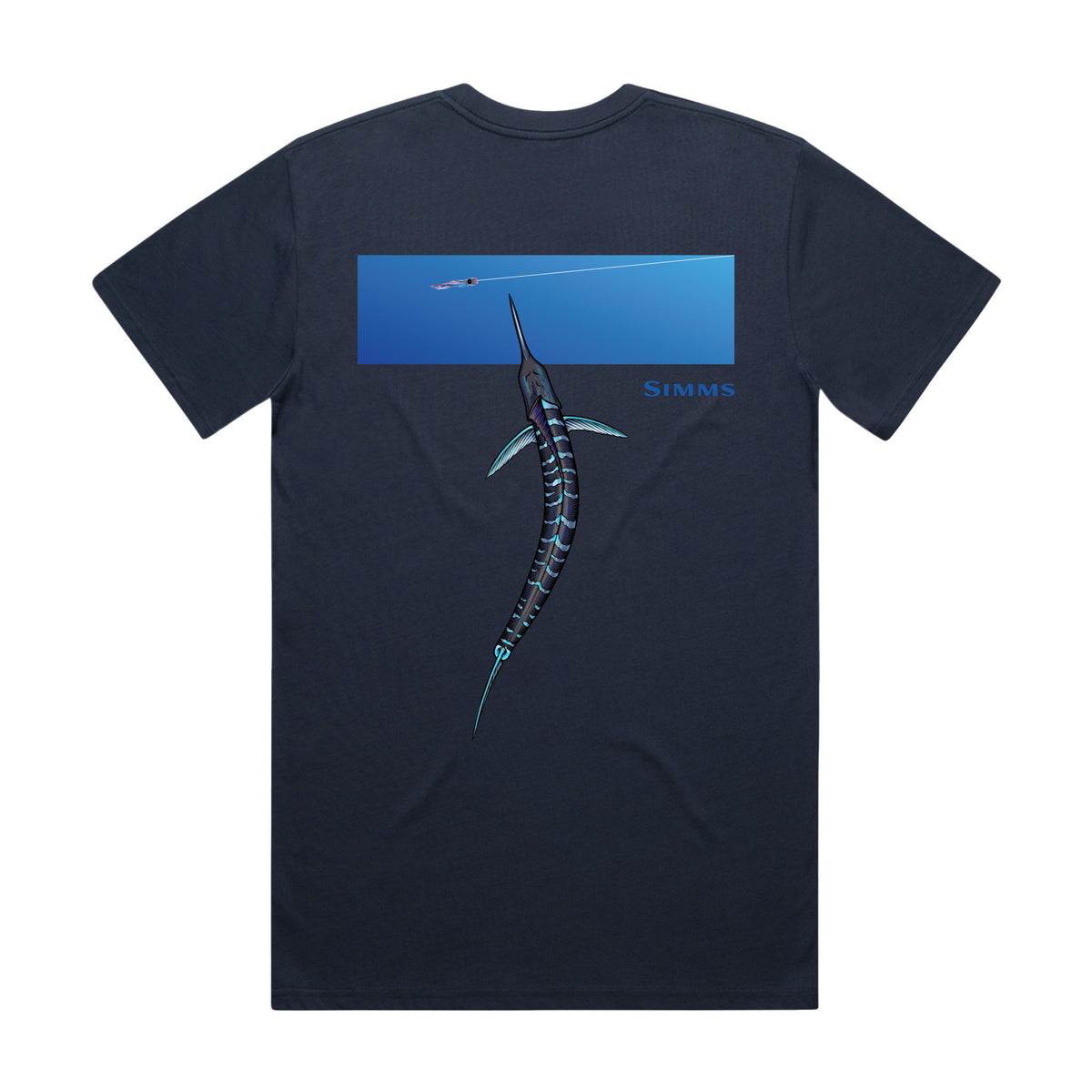 Simms Marlin Birds Eye Tee - Navy