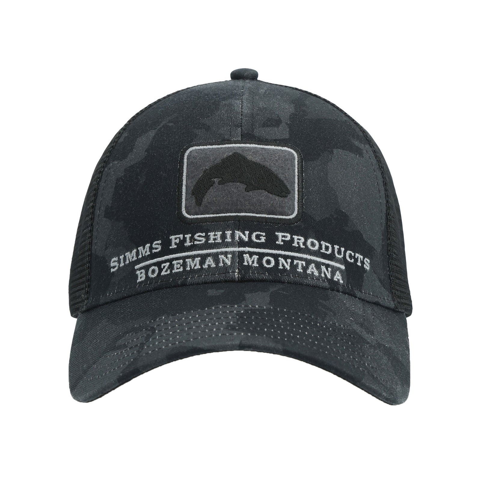 Simms Trout Icon Trucker Cap | Regiment Camo Carbon – Manic Tackle