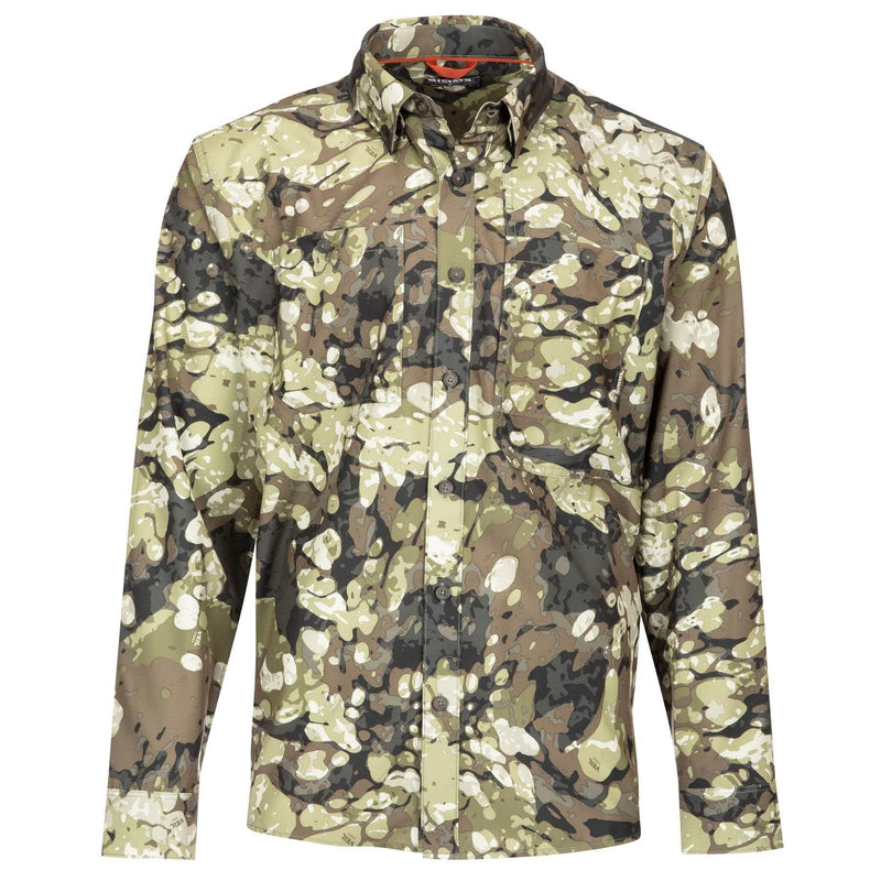 Simms Double Haul Shirt Simms Riparian Camo Small