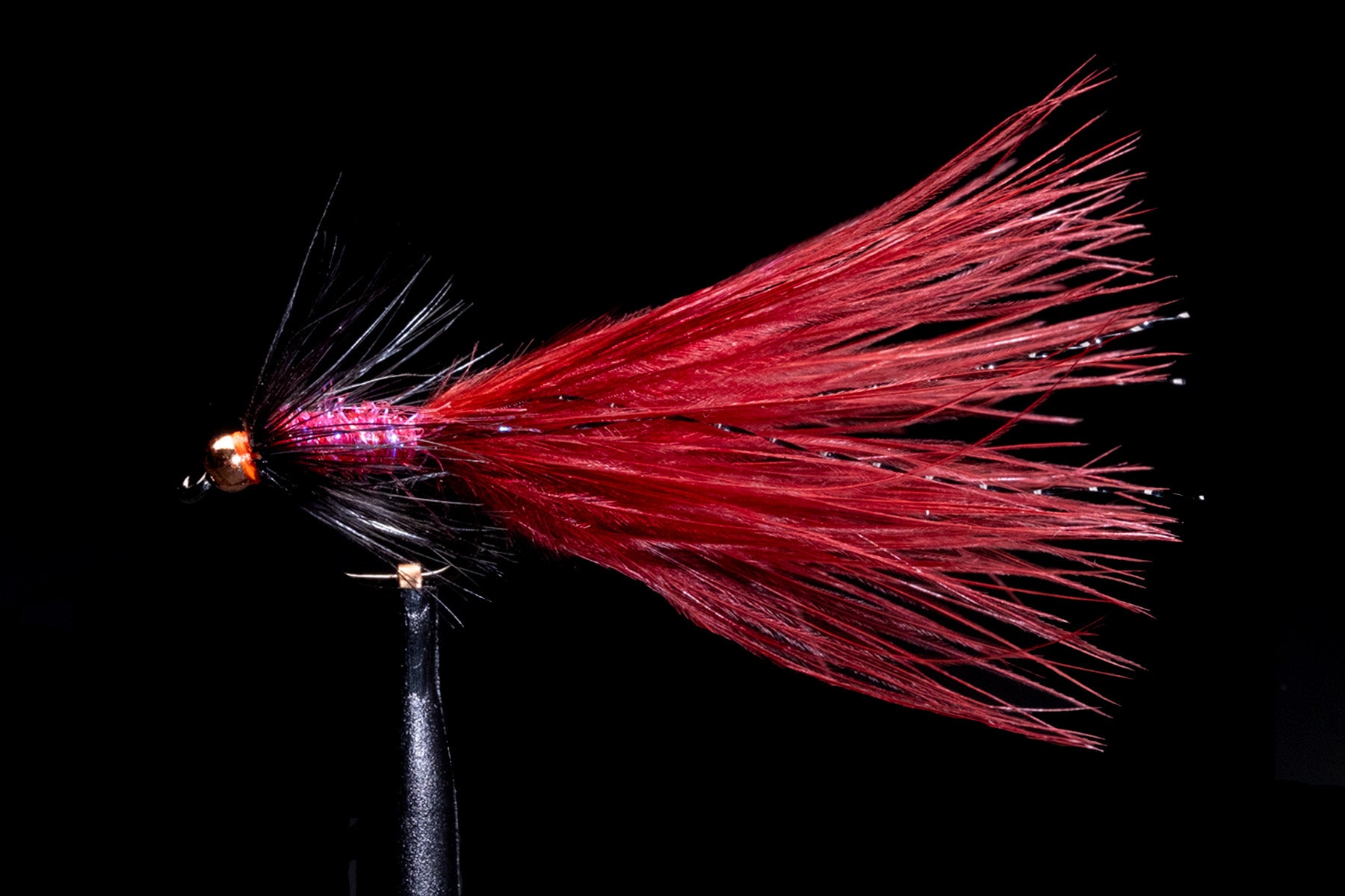 Snowy Bugger Claret Fishing Fly | Manic Fly Collection – Manic Tackle ...