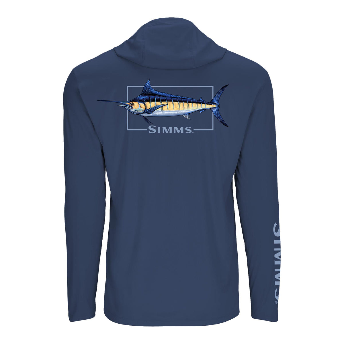Simms UPF50 Solar Tech Graphic Hoody | Blue Marlin