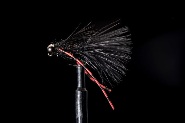 Jig Mini Bugger Black Fishing Fly | Manic Fly Collection
