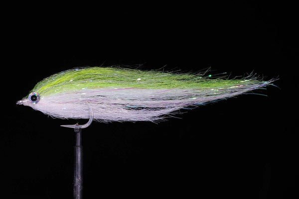 MFC Bunker Bait - Chartreuse/White Fishing Fly | Manic Fly Collection