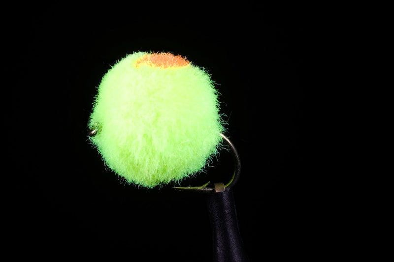 Glo Bug Chartreuse/Brite Red | Manic Fly Collection