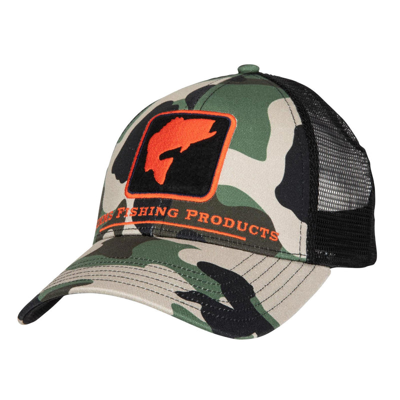 Simms Trout Icon Trucker Cap, river camo