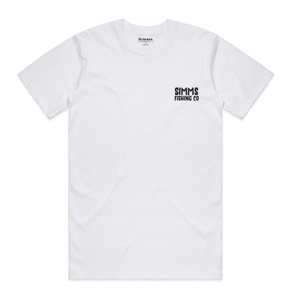 Simms Throwback Tee White Front