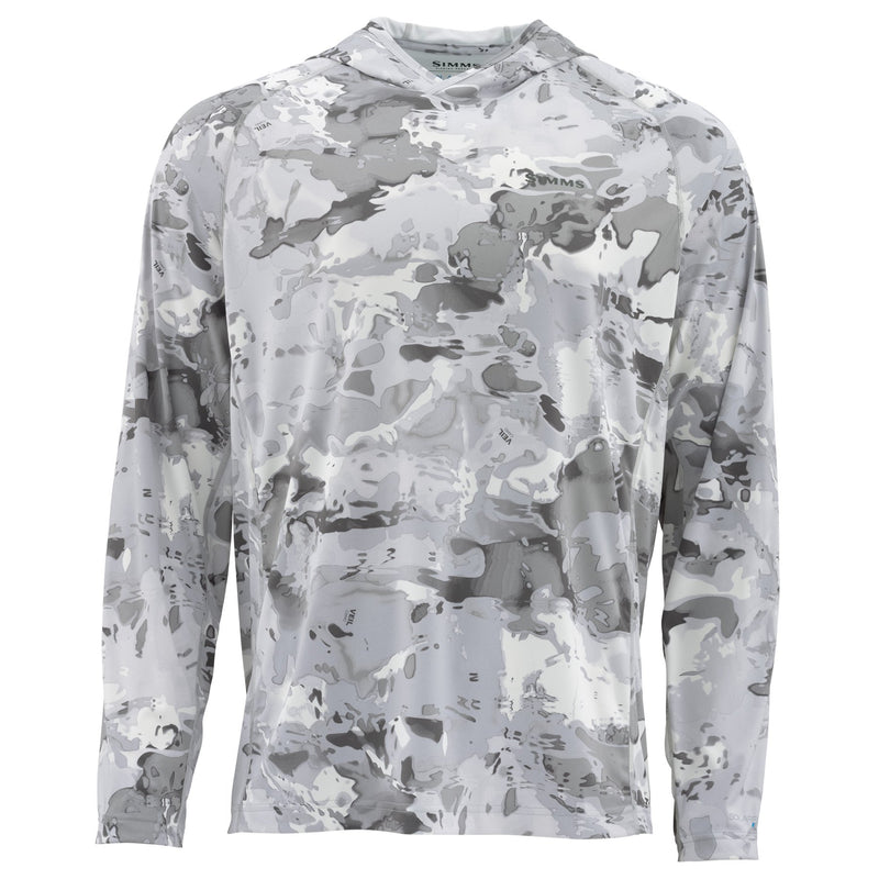 Simms Solarflex Hoody Simms Print Cloud Camo Grey Small