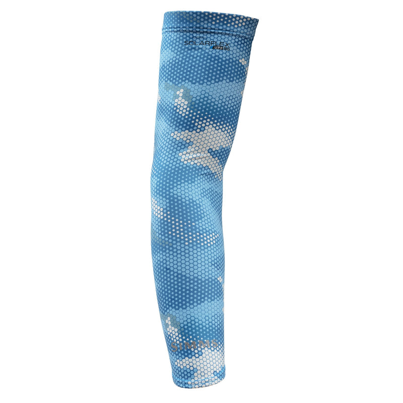 Simms Solarflex Sunsleeve Simms Hex Camo Sky Blue S/M