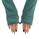 simms womens bugstopper hoody avalon teal heather cuffs